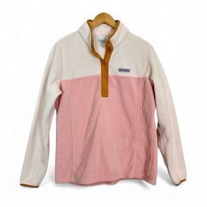 Columbia Pink and Cream Fleece Jacket